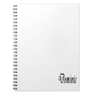 Black Starry Dominic Name, Notebook