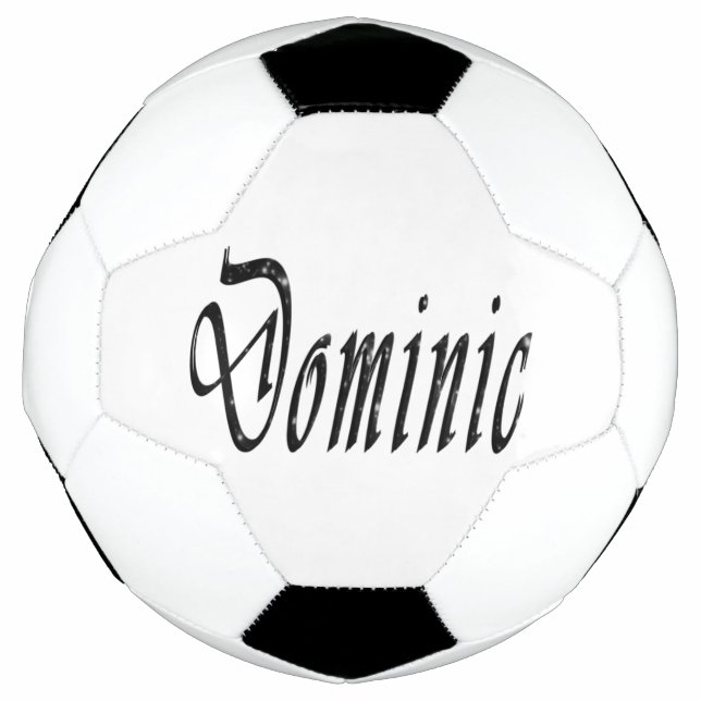 Black Starry Dominic Name, Soccerball (Front)