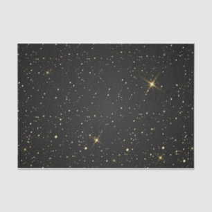 Black Starry Night Abstract Galaxy  Tissue Paper