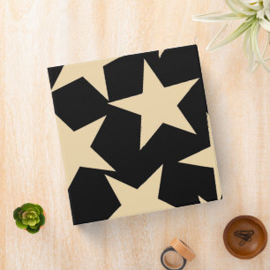 Black Stars Binder for Chic Office Organization