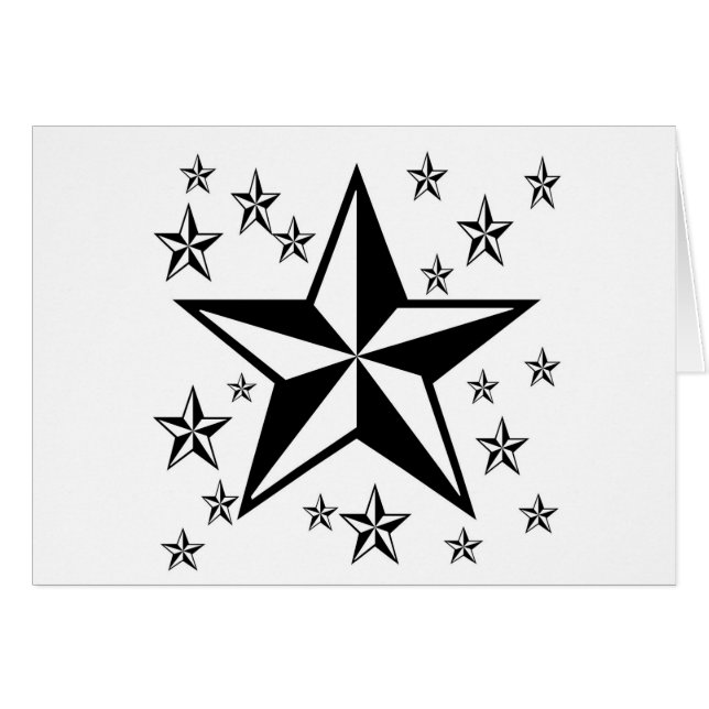 Black stars blank card (Front Horizontal)