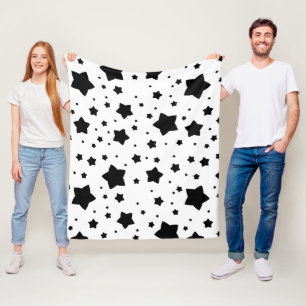 Black Stars Fleece Blanket