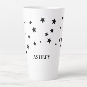 Black Stars Latte Mug