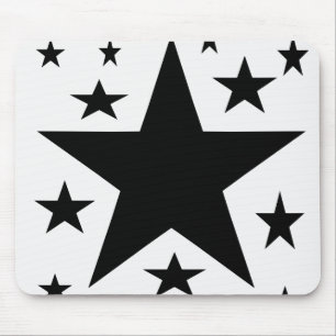 Black Stars mouse pad