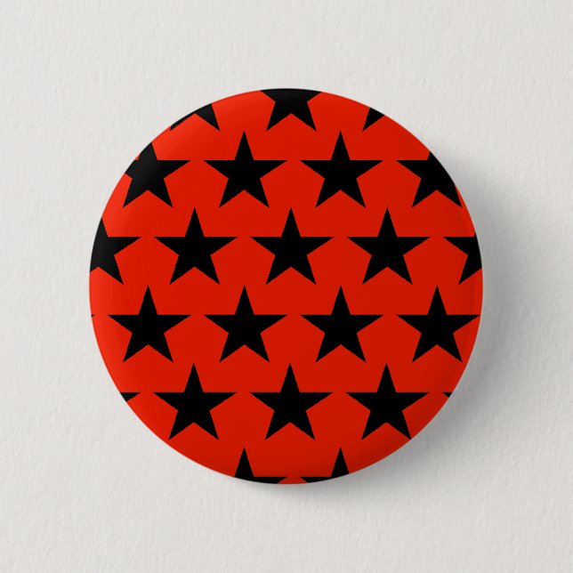 Black Stars pattern 2 Inch Round Button (Front)