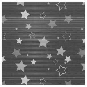 Black Stars Pattern Fabric