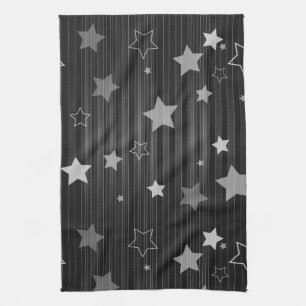 Black Stars Pattern Kitchen Towel