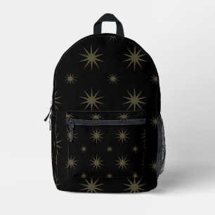 Black Stars Pattern Pastel Constellation for Kids Printed Backpack