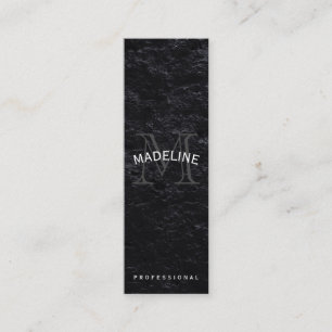 Black State   Monogram   Executive Mini Business Card