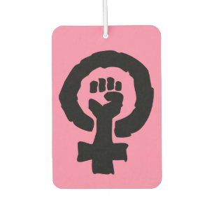 Black stencil Universal Female symbol Hot Pink Car Air Freshener