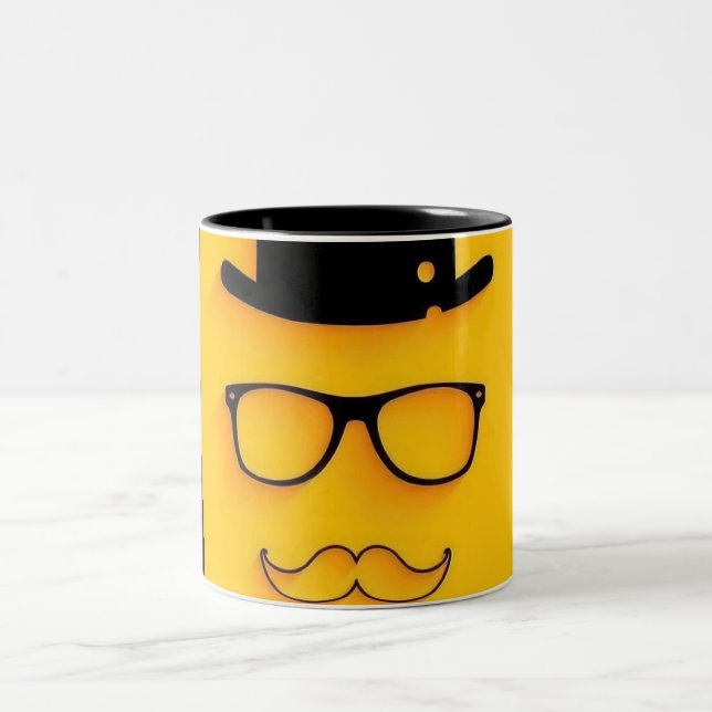 Black Stick Figure Pattern Mug | Funny Minimalist  (Center)