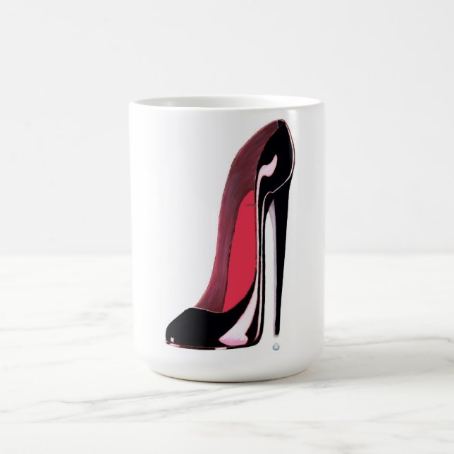 Black stiletto Shoe Coffee Mug (Center)