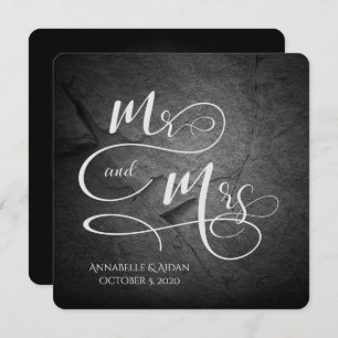 Black Stone Glow Invitation