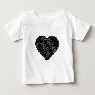 Black Strip Heart Baby T-Shirt
