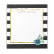 Black Stripe & Blue Flower Personalized Notepad