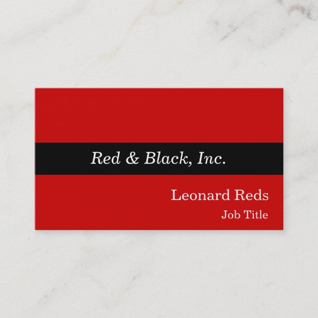 Black Stripe Business Card (Front)