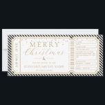 Black Stripe Concert Ticket Gift Voucher Card<br><div class="desc">This fake Christmas concert gift voucher design features a stripe design. All of the text is fully editable. For more advanced customization of this design,  simply select the "Customize It" button above.</div>