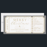 Black Stripe Concert Ticket Gift Voucher Card<br><div class="desc">This fake Christmas concert gift voucher design features a stripe design. All of the text is fully editable. For more advanced customization of this design,  simply select the "Customize It" button above.</div>