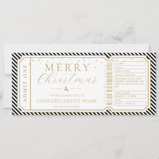 Black Stripe Concert Ticket Gift Voucher Card