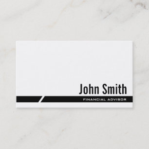 Black Stripe Financial Advisor Business Card