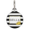 Black Stripe & Gold Peony Personalized