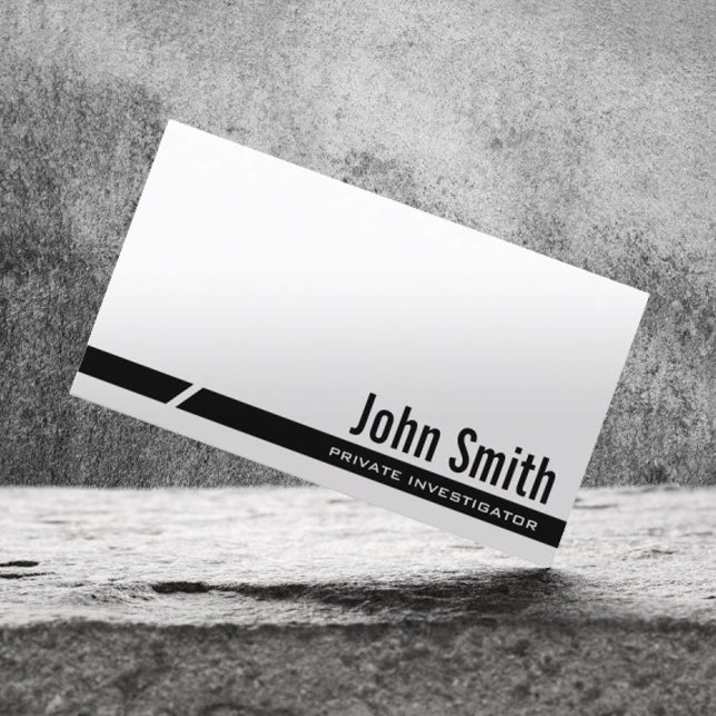 Black Stripe Investigator Business Card (Creator Uploaded)