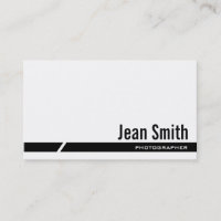 Black Stripe Photographer Business Card
