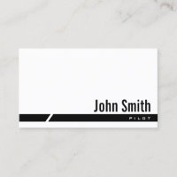 Black Stripe Pilot/Aviator Business Card