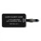 Black Stripe & Pink Floral Monogram Luggage Tag