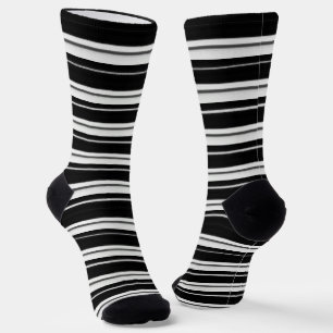 Black Stripe Socks – Bold Monochrome Style