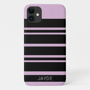 Black Stripes and Pink Mobile Phone Case