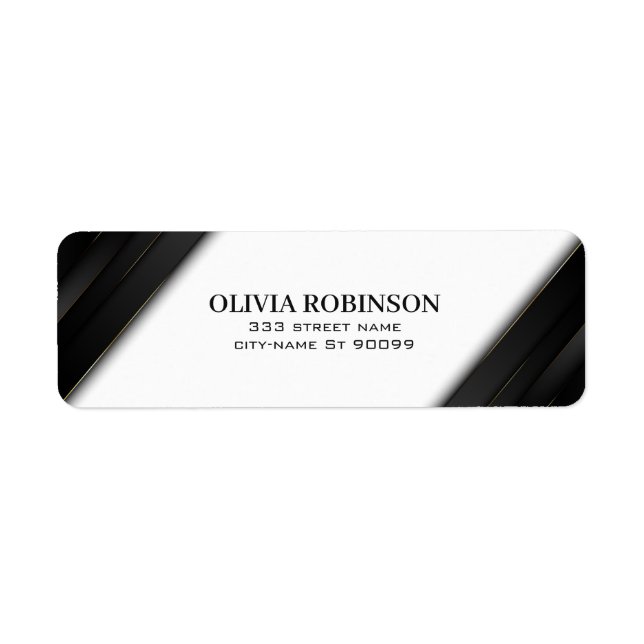 Black Stripes Gold Thin Lines (Front)