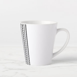 Black stripes latte mug