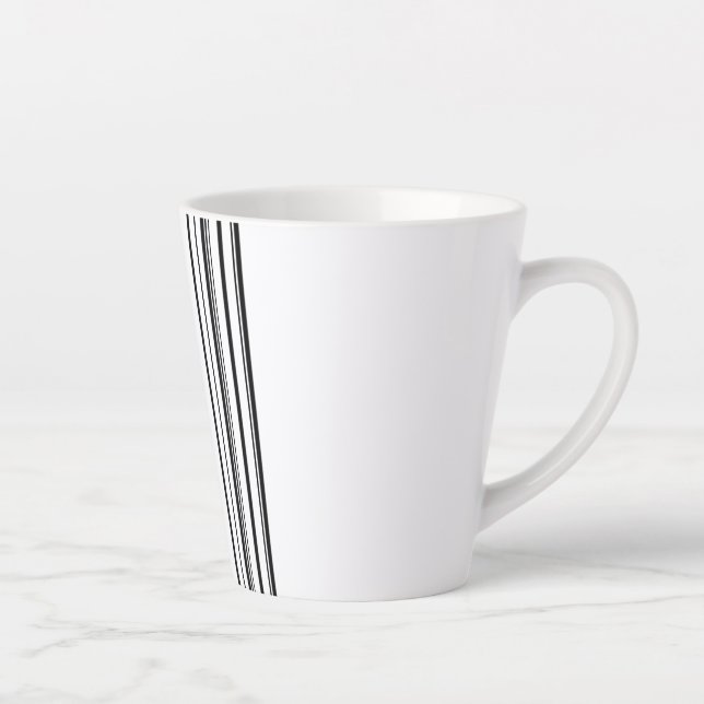Black stripes latte mug (Right)