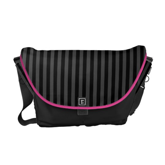 Black Stripes Messenger Bag