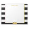 Black Stripes & Metallic Gold Heart Notepad