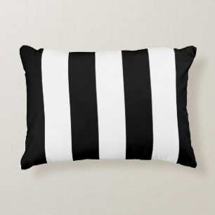 Black Stripes Pattern {pick your background color} Accent Pillow
