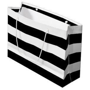 Black Stripes Pattern {pick your background colour Large Gift Bag