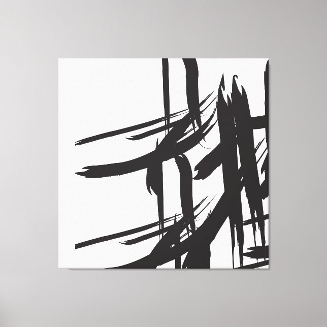 Black strokes, by ©Lorena Depante Canvas Print (Front)