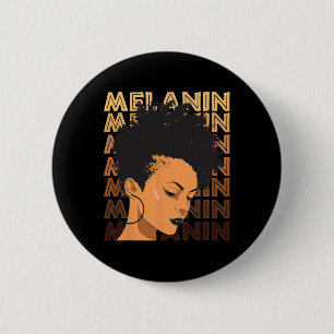Black Strong Girl Afro Love Melanin African Americ 2 Inch Round Button