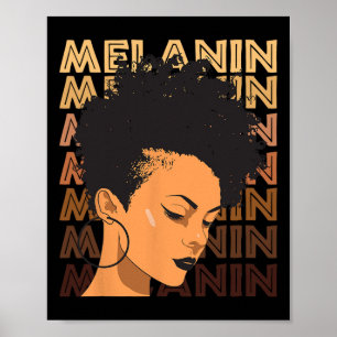 Black Strong Girl Afro Love Melanin African Americ Poster