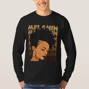 Black Strong Girl Afro Love Melanin African Americ T-Shirt