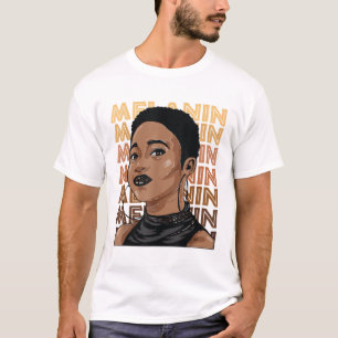 Black Strong Girl Afro Love Melanin African Americ T-Shirt