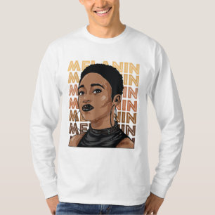 Black Strong Girl Afro Love Melanin African Americ T-Shirt