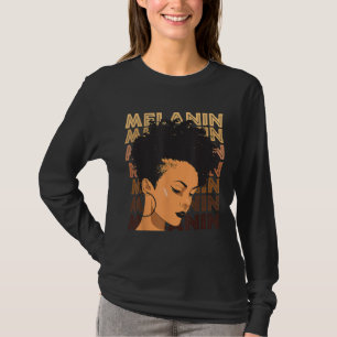 Black Strong Girl Afro Love Melanin African Americ T-Shirt