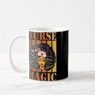 Black Strong Nurse Afro Love Melanin African Ameri Coffee Mug