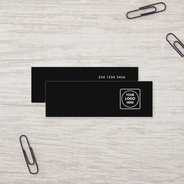 Black Stud Earring Display Card | Custom Logo  (Front/Back In Situ)