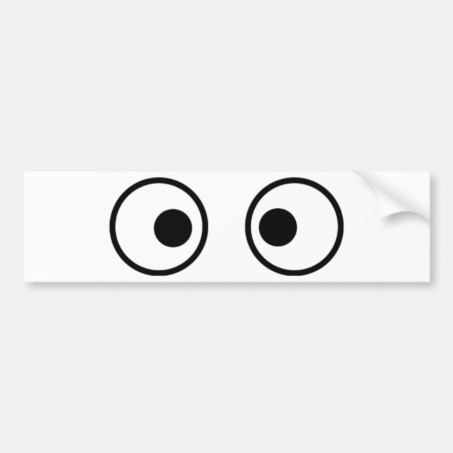 black stupid eyes bumper sticker (Front)