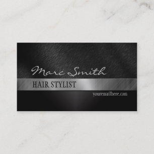 Black Stylish Business Card Two Sided