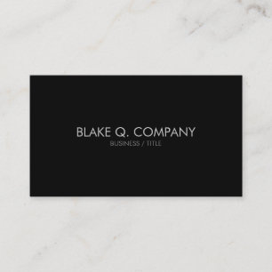 Black Stylish Minimal Professional Business Card